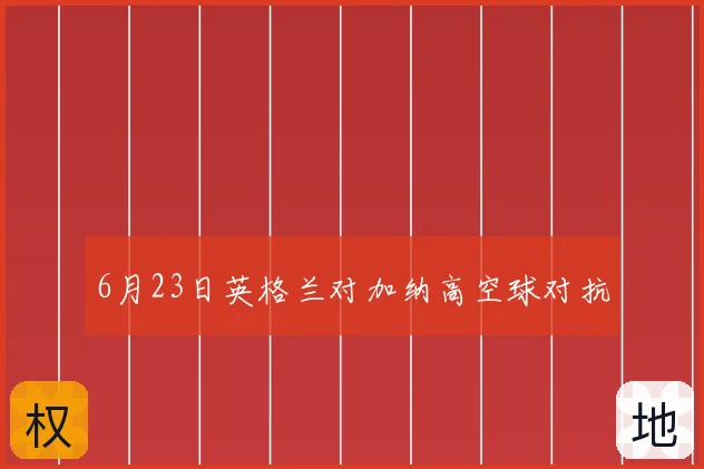 6月23日英格兰对加纳高空球对抗